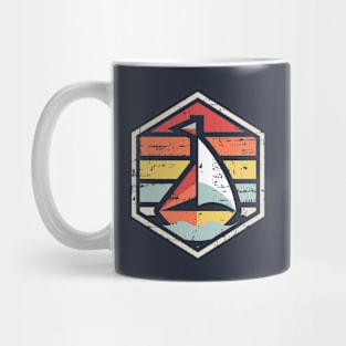 Retro Badge Sailboat Mug